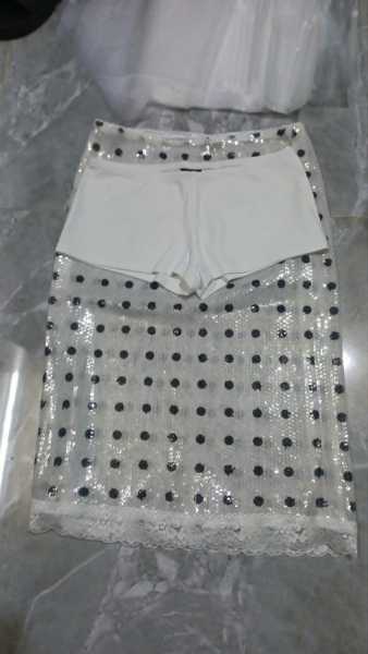 Chân Váy Midi TWENTI Sequin Chấm Bi Xuyên Thấu - Sequin Chấm Bi - Freesize