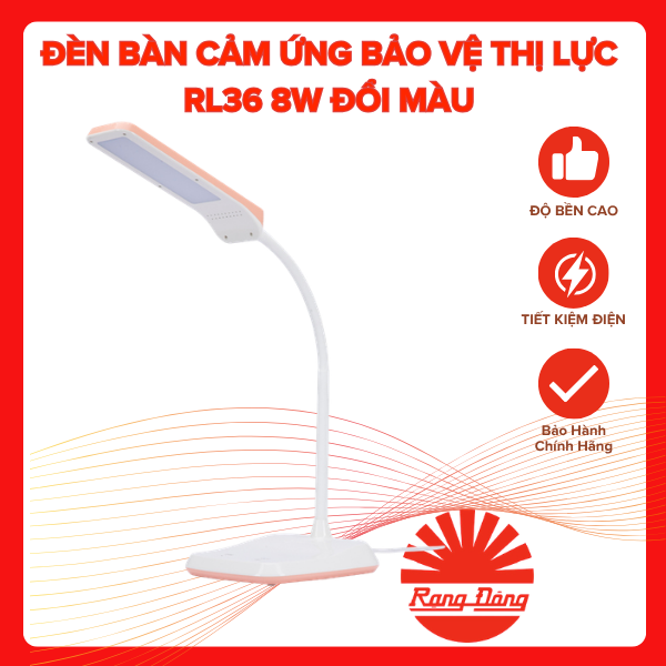 Đèn bàn cảm ứng bảo vệ thị lực RL36 8W đổi màu