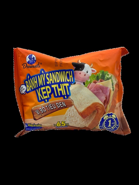 Bánh mỳ sandwich kẹp thịt vị bò tiêu đen 85g/gói