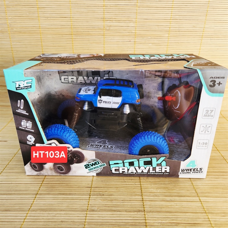 HT103A HỘP XE HƠI CẢNH SÁT ĐỊA HÌNH ĐIỀU KHIỂN 7 ĐỘNG TÁC, CÓ SẠC, TL 1:20