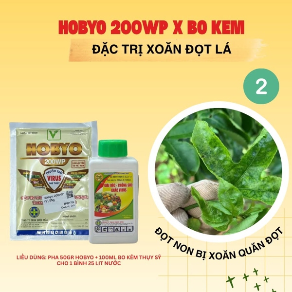 Hobyo+ Bo Kẽm - Đặc trị xoăn đọt lá