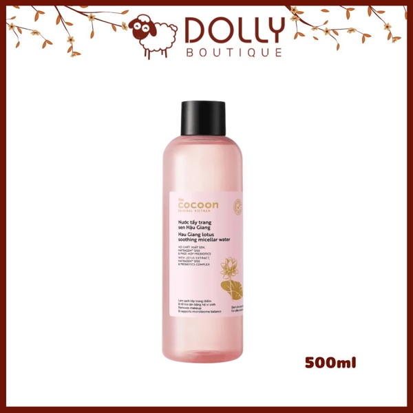 Nước Tẩy Trang Sen Hậu Giang Cocoon Cho Da Rất Nhạy Cảm 500ml