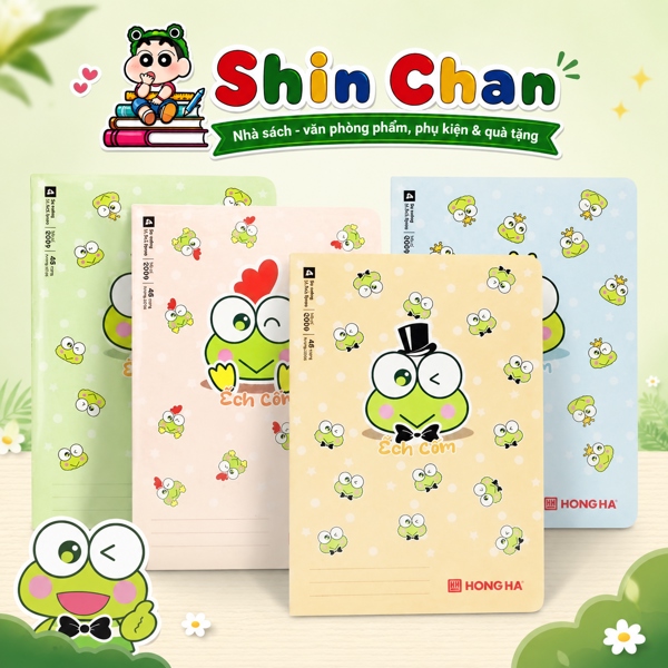 Vở 4 ô ly 48 trang Ếch cốm HH0599