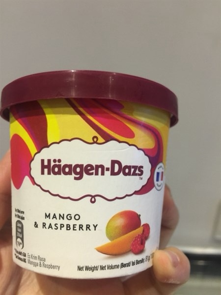 Kem Haagen Dazs vị hỗn hợp xoài phúc bồn tử 100ml