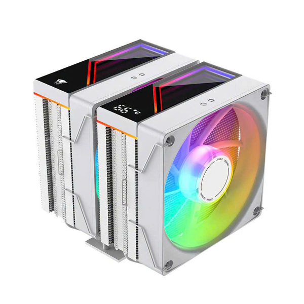 Tản nhiệt khí Leopard KF620 DGT white | ARGB Display, Trắng Hiển Thị Nhiệt Độ