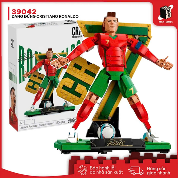 Đồ chơi mô hình tĩnh lắp ráp dáng cầu thủ Ronaldo 68101