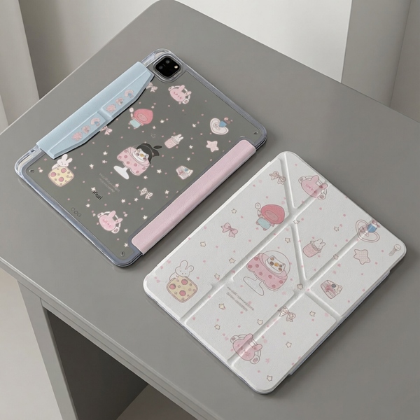 Case Ipad Trắng Bánh Kem Hồng - Pro 12.9 INCH