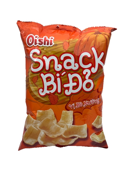 Bim bim Oishi snack bí đỏ vị bò nướng 80g