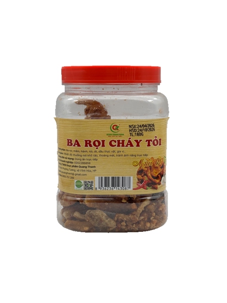 Ba rọi cháy tỏi hộp 120gr