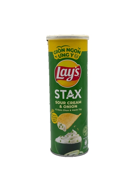Snack Lay's Stax Khoai Tây Miếng Vị Kem Chua Hành 145g