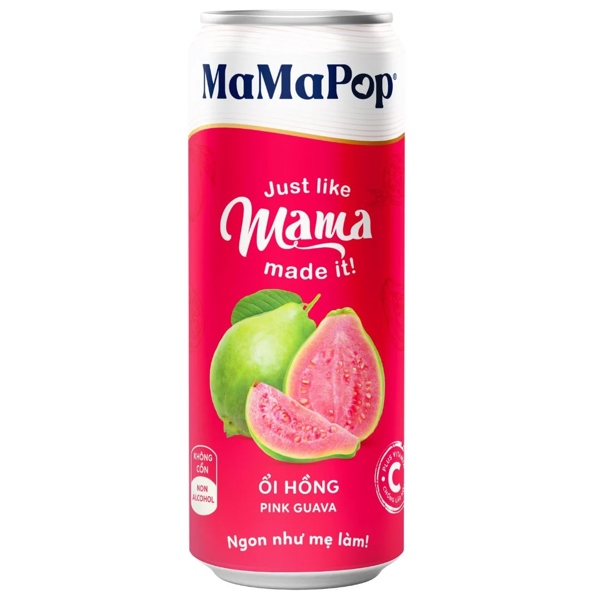 Nước trái cây có gas Ổi Hồng Mamapop 330ml