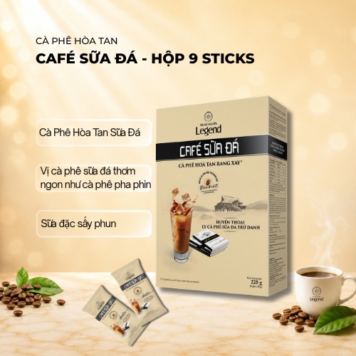 Legend cà phê sữa đá - Hộp 9 sticks