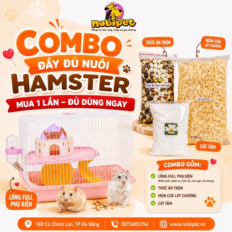 Combo Nuôi Hamster Mẫu E