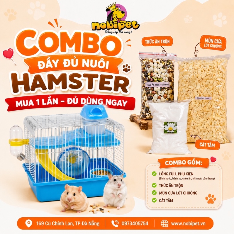 Combo Nuôi Hamster Mẫu B