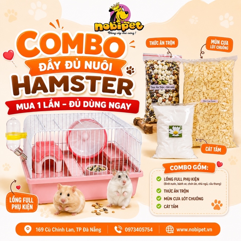 Combo Nuôi Hamster Mẫu A
