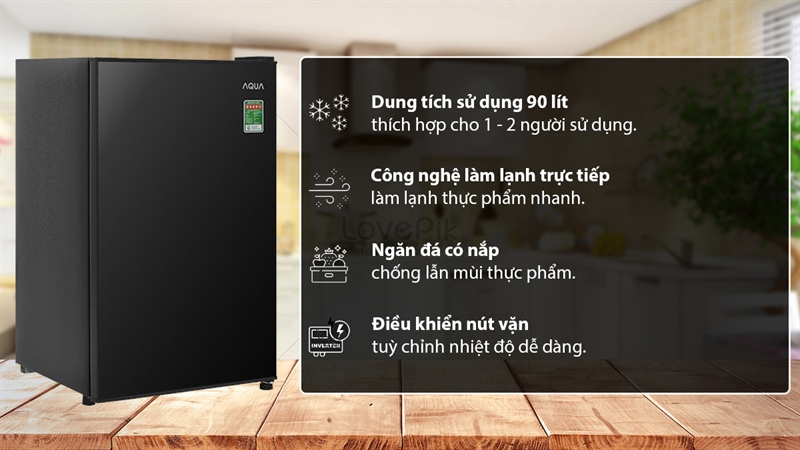 Tủ lạnh Aqua 90 lít AQR-D100FA(BS)