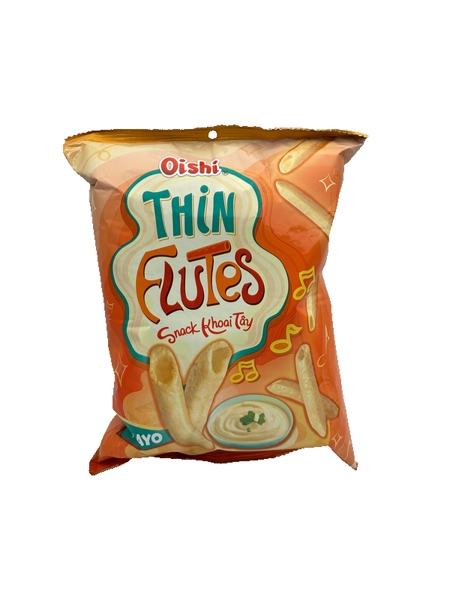 Snack khoai tây Oishi Thin Flutes vị Mayo 50gr