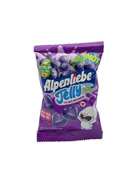 Kẹo Alpenliebe Jelly tim nho 24g