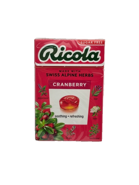Viên Ngậm Thảo Mộc Ricola Cranberry Không Đường 40G