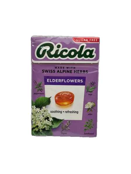 Viên ngậm thảo mộc Ricola Elderflower không đường 40g