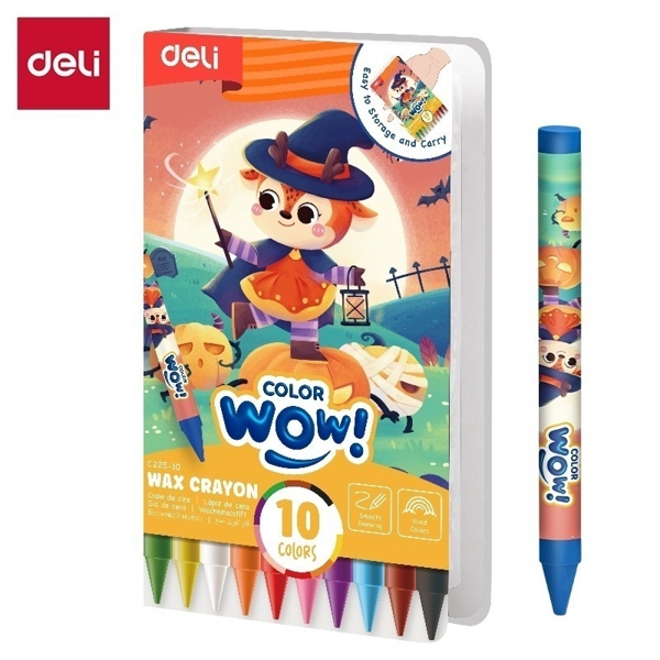 Sáp màu Deli 10 màu C225-10