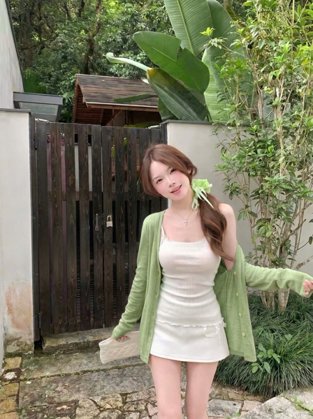 Áo cardigan dài tay cài cúc