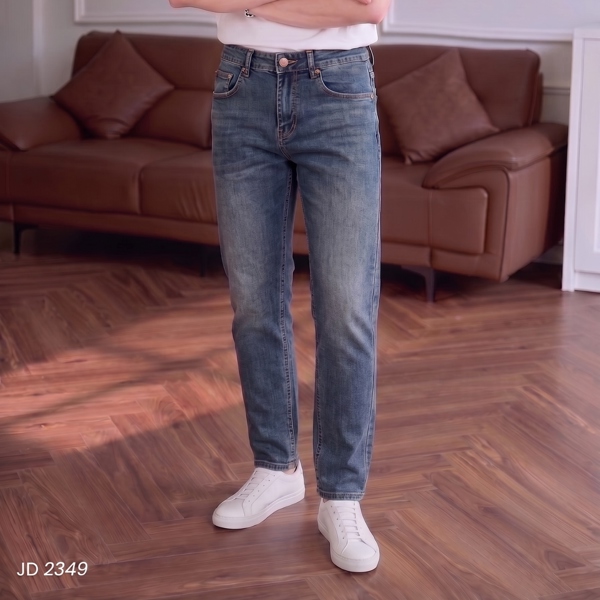 Quần Jean dài Smart Fit xanh phủ 2349