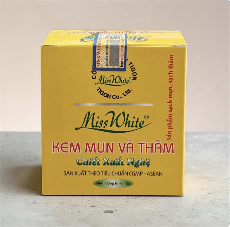 Kem mụn và thâm Miss White chiết xuất nghệ 12g