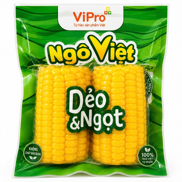 BẮP NGỌT 2 KHÚC LUỘC TIỆT TRÙNG / STERILIZED SWEET CORN (CUT INTO 2 PIECES)