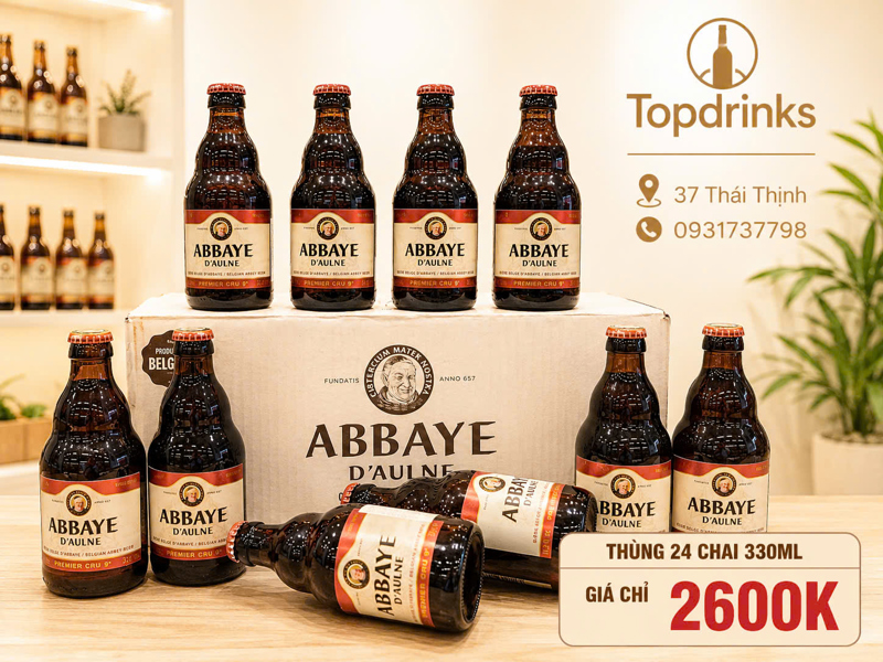Bia ABBAYE d'aulne Premier cru 9% Bỉ chai 330ml