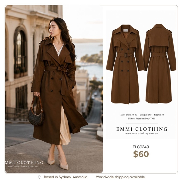 Premium Double Breasted Trench