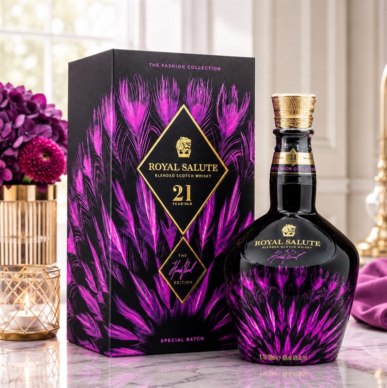 Rượu Chivas 21 năm Harris Reed Fuchsia 70cl 40% ( bông lúa tím )