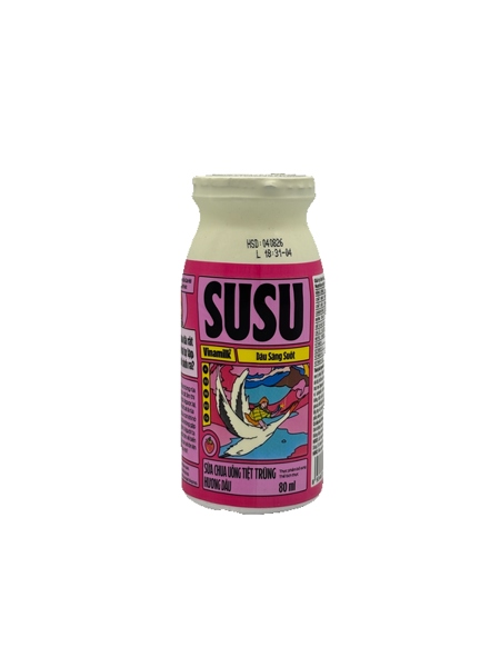 SCU TT Hương Dâu Vinamilk Susu Chai 80ml
