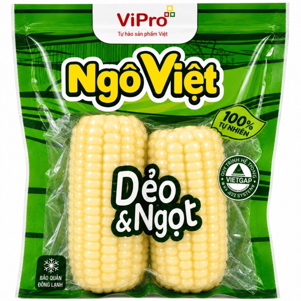 BẮP NẾP 2 KHÚC LUỘC TIỆT TRÙNG / STERILIZED BOILED GLUTINOUS CORN (CUT INTO 2 PIECES)