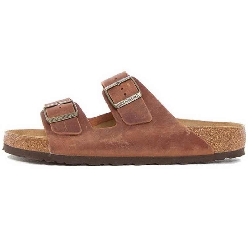 Dép Birkenstock Arizona Oiled Leather in Color Cognac 1028272