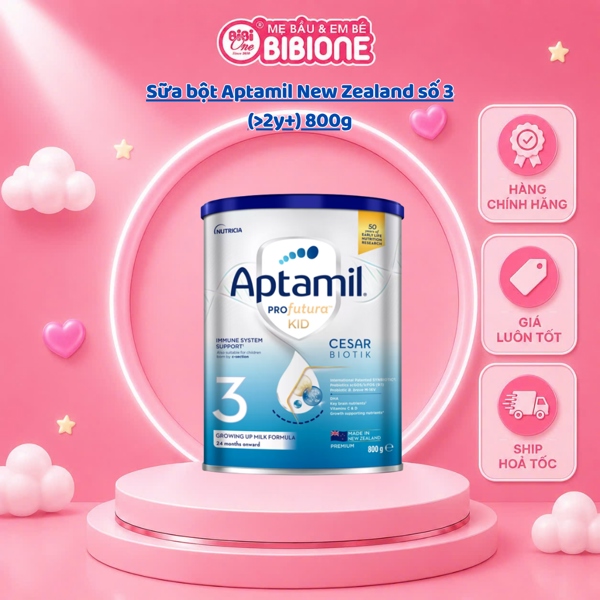 Sữa bột Aptamil New Zealand số 3 (>2y+) 800g