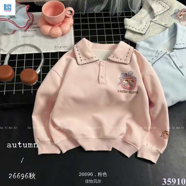 35910 Áo SWT hồng táo kitty