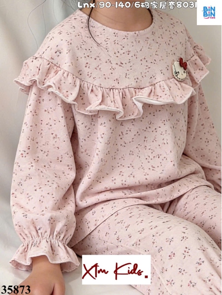 35873 Bộ Thun TD Hoa NHÍ Đính Kitty