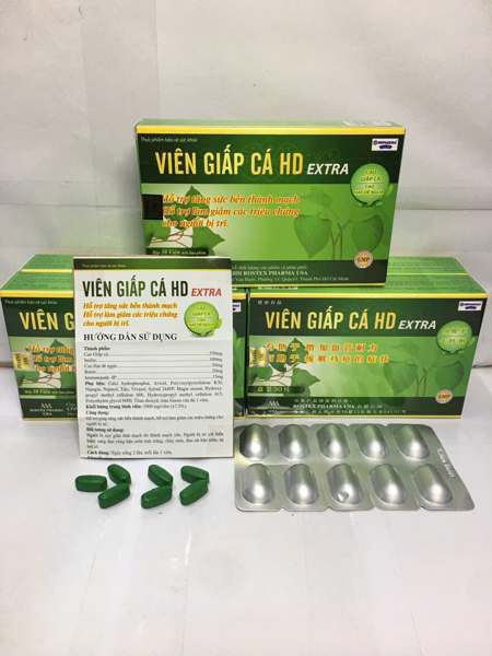 Viên Giấp Cá HD Extra (Mẫu Xanh Lá - Dạng Vỉ) - K80