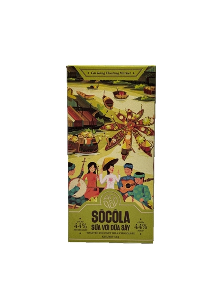 Sô Cô La Sữa với Dừa Sấy 44% 43g (Thanh)