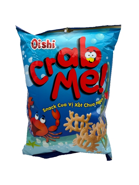 Bim bim Oishi snack crab me! snack cua vị xốt chua ngọt 75g