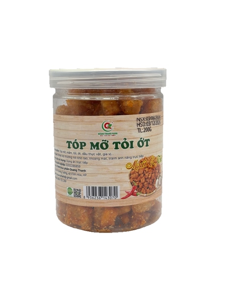 Tóp mỡ mắm tỏi ớt viên Bumbo hộp 200g(KLT:140g)