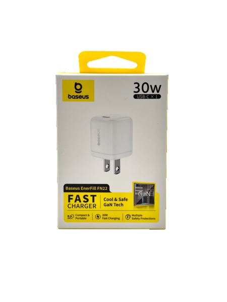 Củ sạc điện thoại Baseus EnerFill FN22 Fast Charger 1C 30W US - Đen,model:E0122602