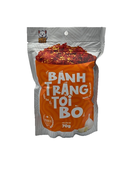 Bánh tráng Topping Tỏi bò (Gói)