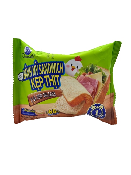 Bánh mỳ sandwich kẹp thịt vị gà New Orleans 85g/gói