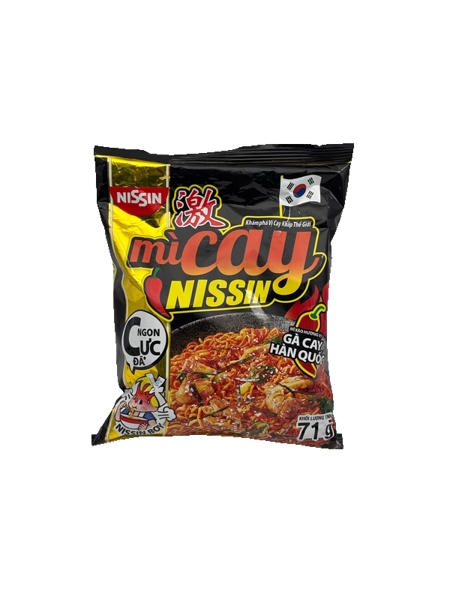 Mỳ cay Nissin xào Hương vị gà cay Hàn Quốc gói 71g