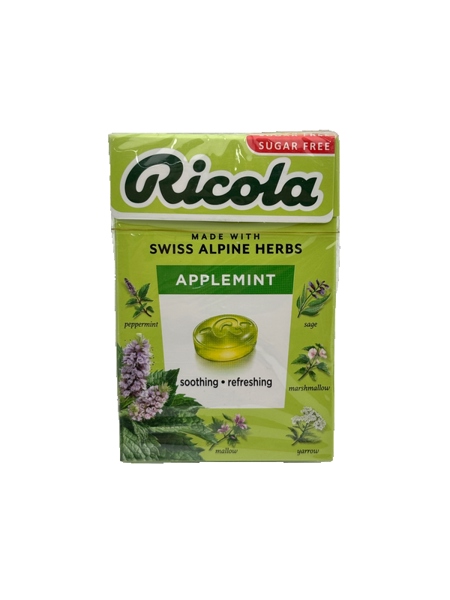 Viên Ngậm Thảo Mộc Ricola Applemint Không Đường 40G