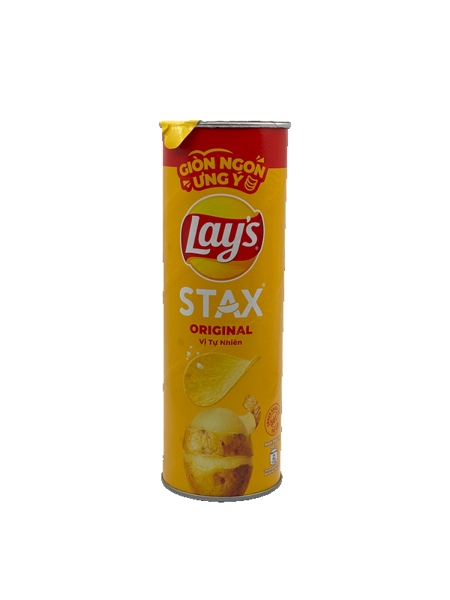 Snack Lays Stax Khoai Tây Vị Tự Nhiên 145g