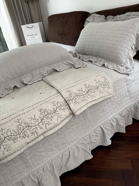 Bộ ga "Lâm Hy" | Cotton Linen - Viền cành cây leo - LNY09.3