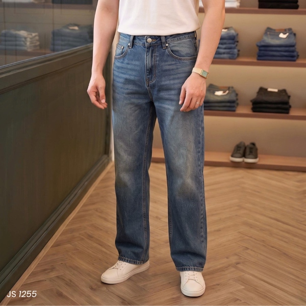 Quần Jean dài Suông (Baggy) xanh 1255